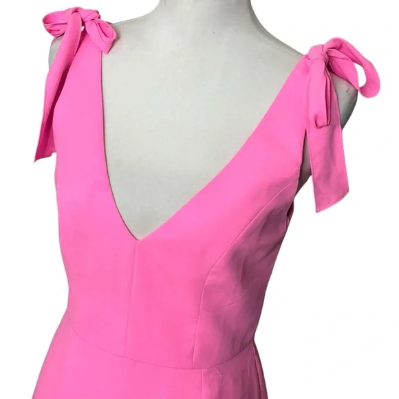 Amanda Uprichard Allora Mini Dress Women’s Small Pink Bow Strap Party - Picture 7 of 9